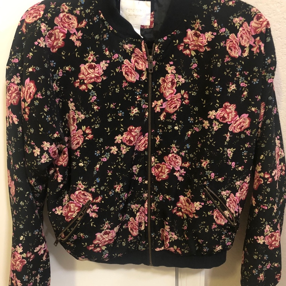 Floral Bomber Jacket